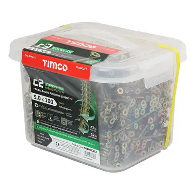 Timco C2 Strong-Fix - Pz - Double Countersunk - Twin-Cut - Yellow Tub 800 50100C2LT