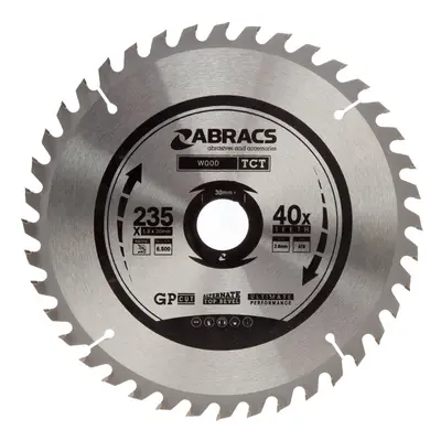 Abracs Tct23540 Tct Circular Saw Blade For Wood 235 X 30Mm X 40T