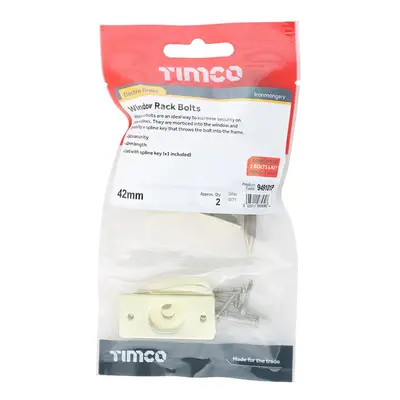 Timco Window Rack Bolts - Electro Brass TIMpac 2 949101P