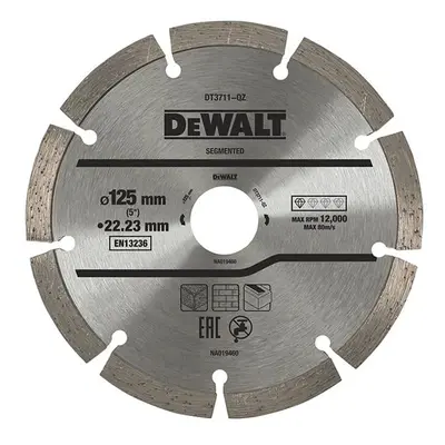 Dewalt Power Tools Dt3711 Segmented Diamond Cutting Disc 125 X 22.23Mm DT3711QZ