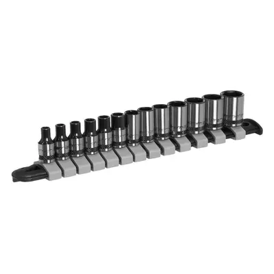 Sealey AK7990 Socket Set 13Pc 1/4inSq Drive Metric - Black Series