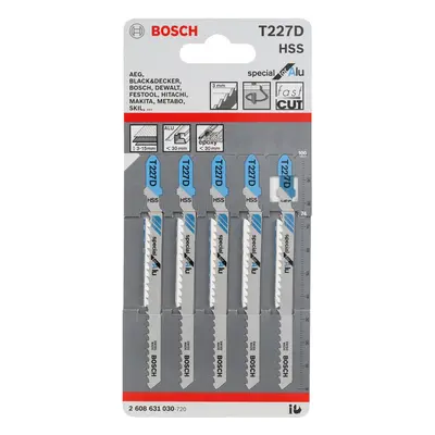 Bosch T227D Jigsaw Blades For Aluminium (5 Pack)