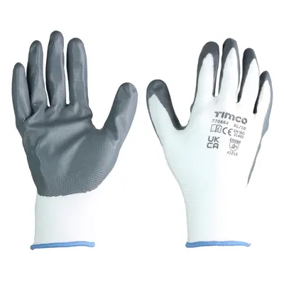 Timco Secure Grip Gloves - Smooth Nitrile Foam Coated Polyester - Multi Pack Bag 12 770864