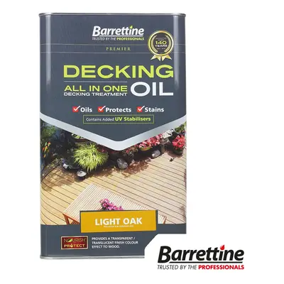 Barrettine Decking Oil All In One - Amber Light Oak Tin 1 DOCP005