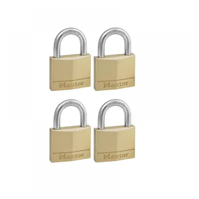 Master Lock 140EURQNOP Solid Brass 40Mm Padlock 4-Pin - Keyed Alike X 4