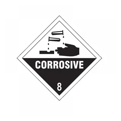 Scan 13751 Corrosive 8 - Self Adhesive Vinyl Sign 100 X 100Mm