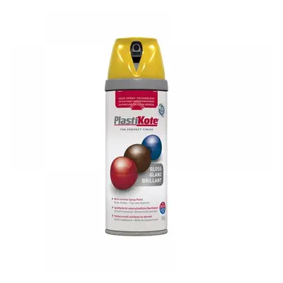 Plastikote 022105 Twist & Spray Gloss Yellow 400Ml