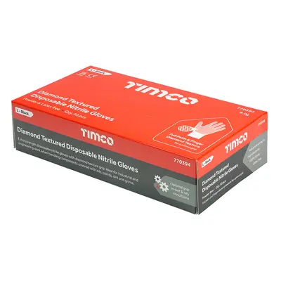 Timco Diamond Textured Disposable Nitrile Gloves Box 50 770394