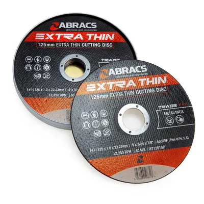 Abracs Extra Thin Metal/Inox Cutting Discs 125Mm X 1Mm (10 Pack)