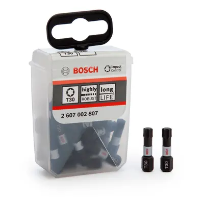 Bosch 2607002807 T30 Impact Control Screwdriver Bits (Pack Of 25)