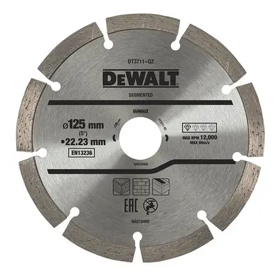 Dewalt Power Tools Dt3711 Segmented Diamond Cutting Disc 125 X 22.23Mm DT3711QZ