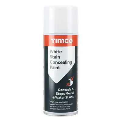 Timco 237001 White Stain Concealing Paint 400Ml Can 1