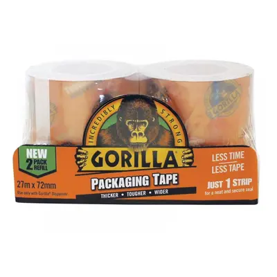 Gorilla Glue 3044821 Gorilla Packaging Tape Refill 72Mm X 27M (Pack 2)