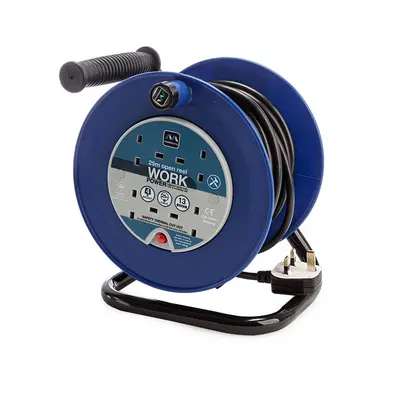 Masterplug Ldcc2513-4Bl-Mp 13A 4 Gang Cable Reel Blue 25 Metres 240V MAS-LDCC2513-4BL-MP