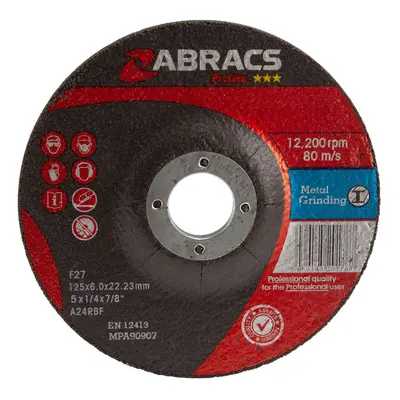 Abracs Proflex Metal Grinding Discs With Dpc Centre 125Mm X 6Mm (25 Pack) ABRA-PF12560DM-25