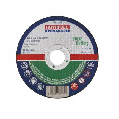 Faithfull Stone Cut Off Disc 125 X 3.2 X 22.23Mm