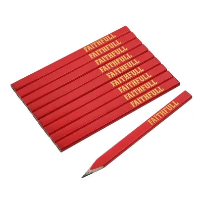 Faithfull Fsc Carpenterfts Pencils - Red / Medium (Pack 10)