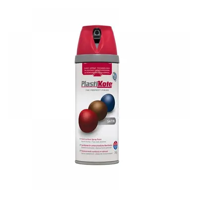 Plastikote 022106 Twist & Spray Satin Real Red 400Ml