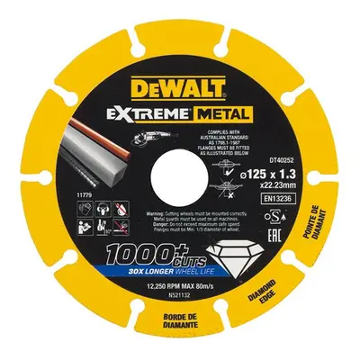 Dewalt Power Tools DT40252-QZ Dt40252 Extreme Diamond Metal Cutting Disc 125 X 22.23 X 1.3Mm