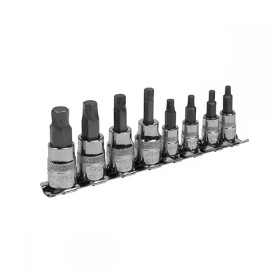 Sealey AK65602 Hex Socket Bit Set Lock-On™ 8Pc 1/4in & 3/8inSq Drive - Imperial