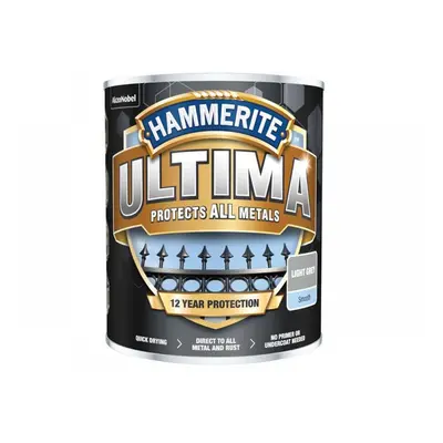 Hammerite 5362528 Ultima Metal Paint Smooth Light Grey 750Ml