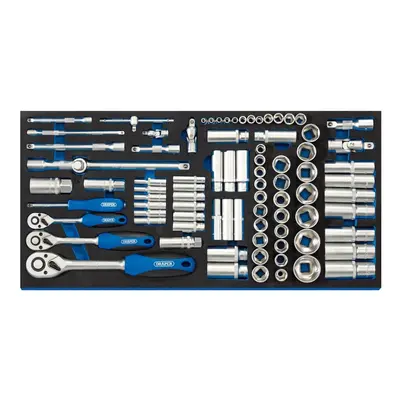 Draper 63540 Socket Set In Full Drawer Eva Insert Tray 1/4in 3/8in And 1/2in (84 Piece) per set