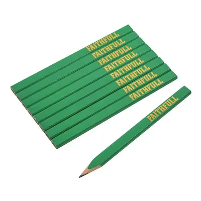 Faithfull Fsc Carpenterfts Pencils - Green / Hard (Pack 10)