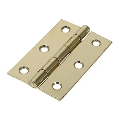 Timco Plain Butt Hinge - Fixed Pin (1838) - Electro Brass TIMpac 1 434701P