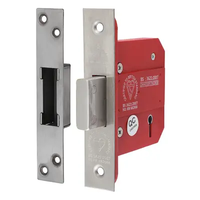 Timco 675220 5 Lever British Standard Deadlock - Stainless Steel - Satin 78Mm Box 1