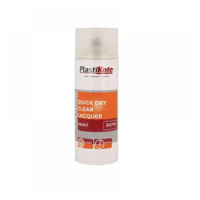 Plastikote 071004 Trade Quick Dry Clear Lacquer Spray Satin 400Ml