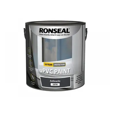 Ronseal 39401 Upvc Paint Anthracite Satin 2.5 Litre