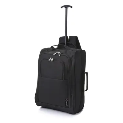 5 Cities (55x35x20cm) Lightweight Cabin Hand Luggage With a Retractable Telescopic Handle, Appro