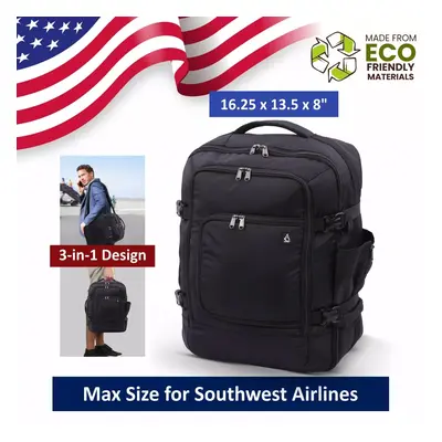 Aerolite Southwest Airlines 16.25" x 13.5" x 8” Max Carry On Cabin Luggage Bag Backpack