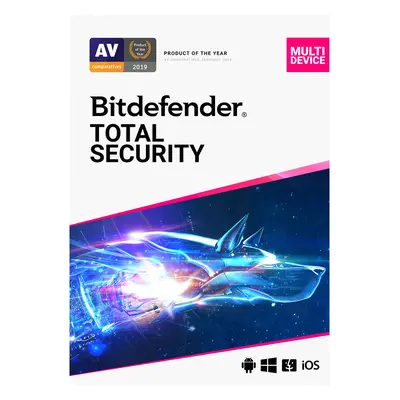 BitDefender Total Security Key (Digital Download): 1 Year 1 Device (RoW)