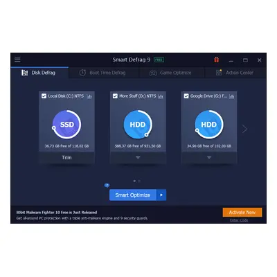 IObit Smart Defrag 9 Key (1 Year / 3 PCs)