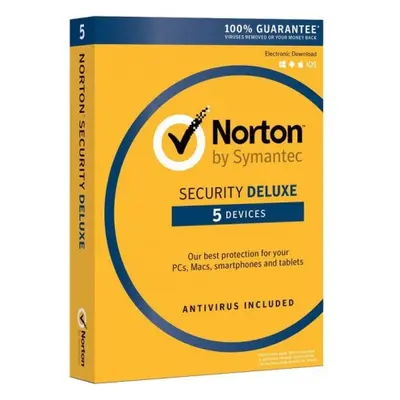 Norton Security Deluxe Key (Digital Download) - 5 Devices - 1 Year