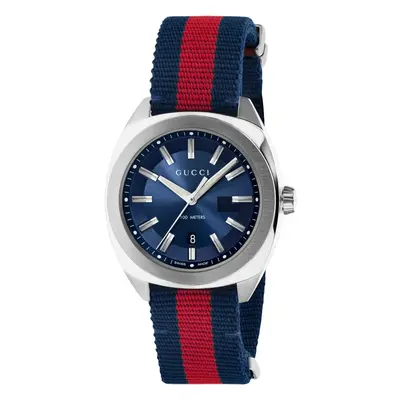 Gucci YA142304 GG2570 Blue Canvas 41mm Men's Watch