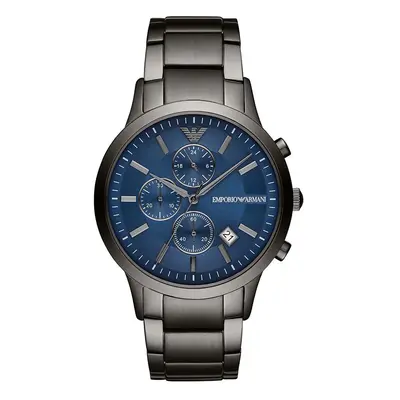 Emporio Armani AR11215 Chronograph Blue Dial Gunmetal Strap Men's Watch