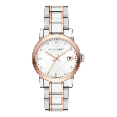 Burberry BU9127 Silver Dial Two-tone Ladies Watch