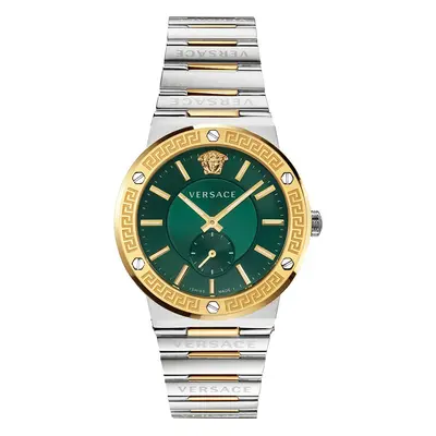 Versace VEVI00420 Men's Watch Greca Two-Tone Green Dial