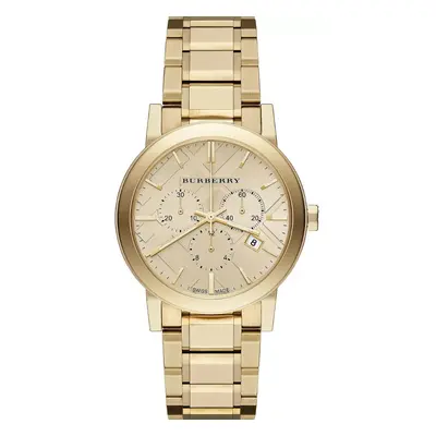 Burberry BU9753 City Chronograph Gold Dial Men's Watch