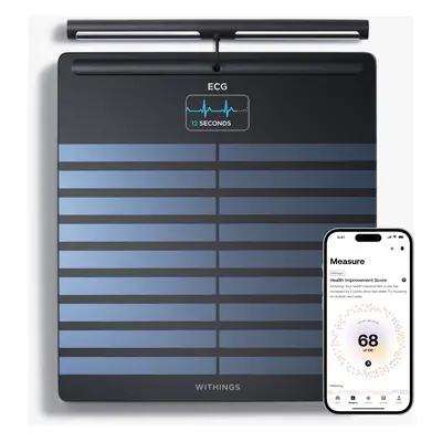 Withings - Body Scan - Black - Connected impedance meter scale with body composition by segmenta