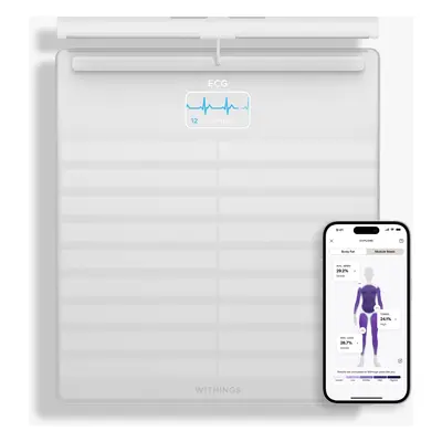 Withings - Body Scan - White - Connected impedance meter scale with body composition by segmenta