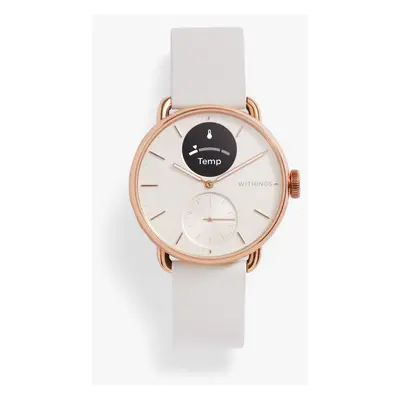 Withings - ScanWatch 2 - White and Rose Gold - 38mm - Hybrid smartwatch with electrocardiogram a