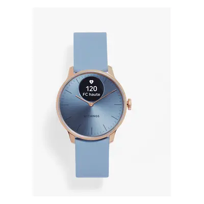 Withings - ScanWatch Light - Blue and Rose Gold - 37mm - Hybrid smartwatch with health tracking