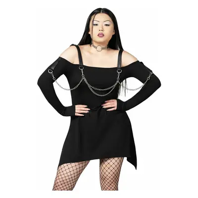 women's dress KILLSTAR - Pleasure & Chain - Black