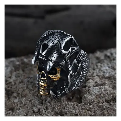 ring Vintage Indian Jaguar - Warrior Skull