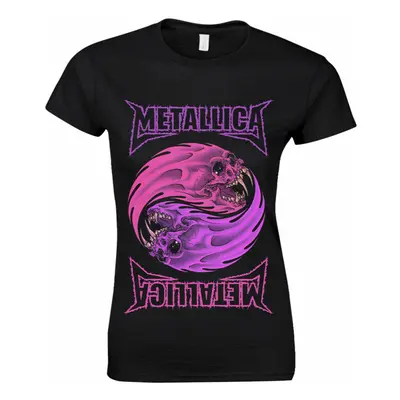 women's t-shirt Metallica - Yin Yang Purple - Black