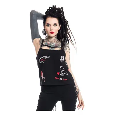 Top women's HEARTLESS - ANTI LOVE - BLACK