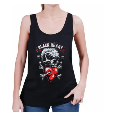 women's tank top BLACK HEART - LOVER - BLACK